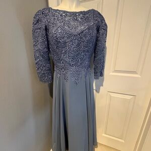 Elegant Marsoni by Colors Lace Formal Evening Gown in Blue S/12